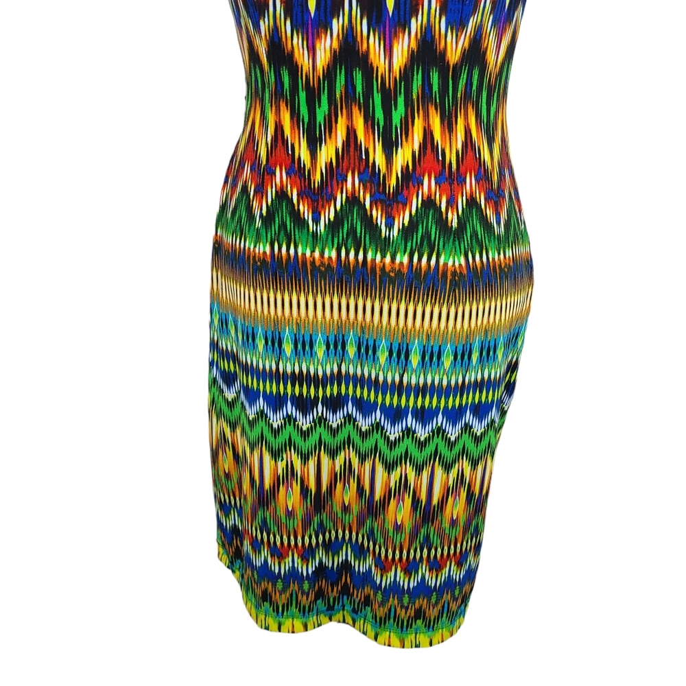 Eci New York Multicolored Abstract Pattern Sleeve… - image 7